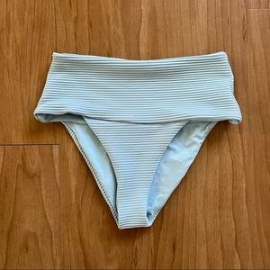 L*SPACE Eco Chic Repreve Desi Bikini Bottom (Sky Blue, Size S)
